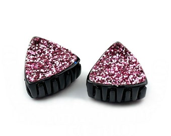 3cm glitter hair clip, set of 2, hair accessory