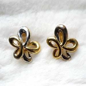 Vintage clip-on earrings - gold-plated silver