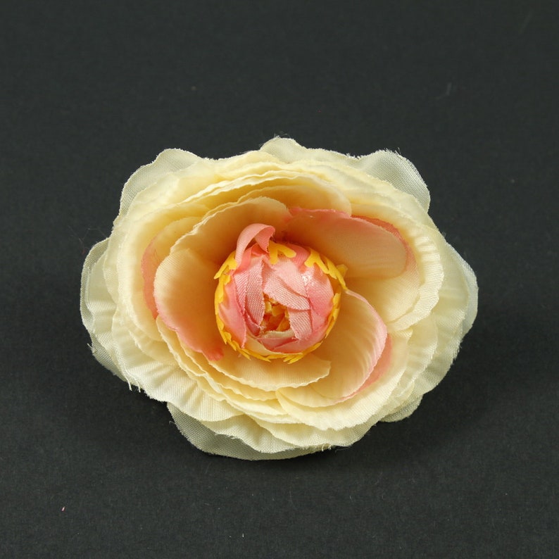 Lot 6 Artificial Flowers Without Stem 6cm Beige/pink Etsy UK