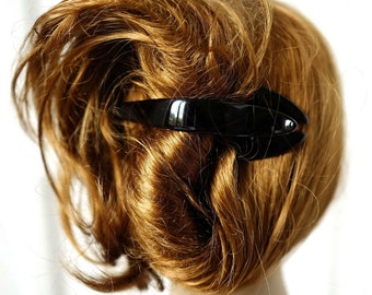 Grote platte haarclip Made in France 13cm