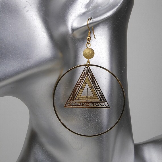 Triangle earrings deals dangle