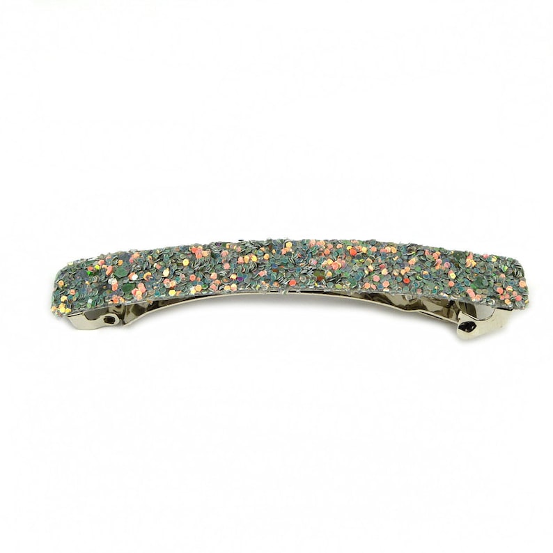 Glitter sequin hair barrette 8.5cm image 8