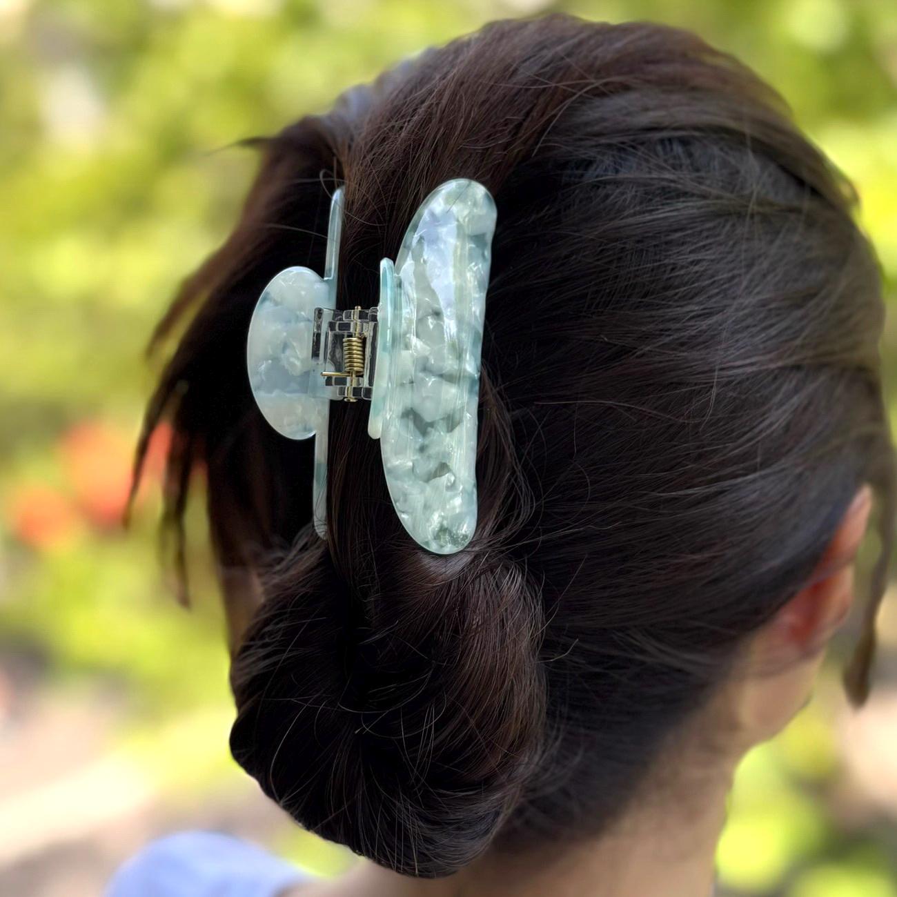 8.5cm Hair Clip, Mother-of-pearl, Acetate, Hair Accessory - Etsy