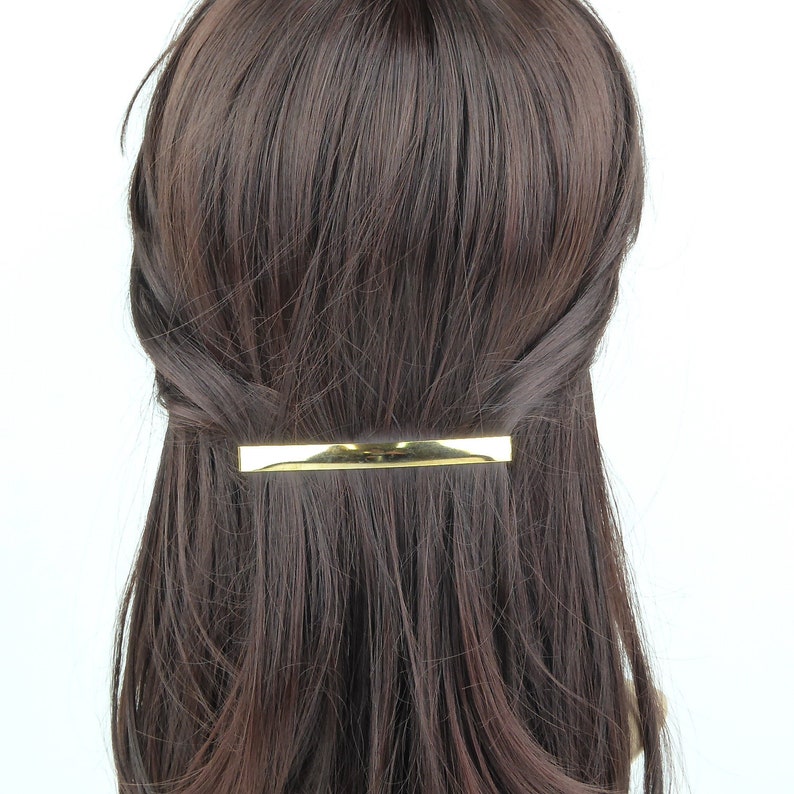 Lot de 2 barrettes cheveux Fildors dorées Made in France 9cm Etsy