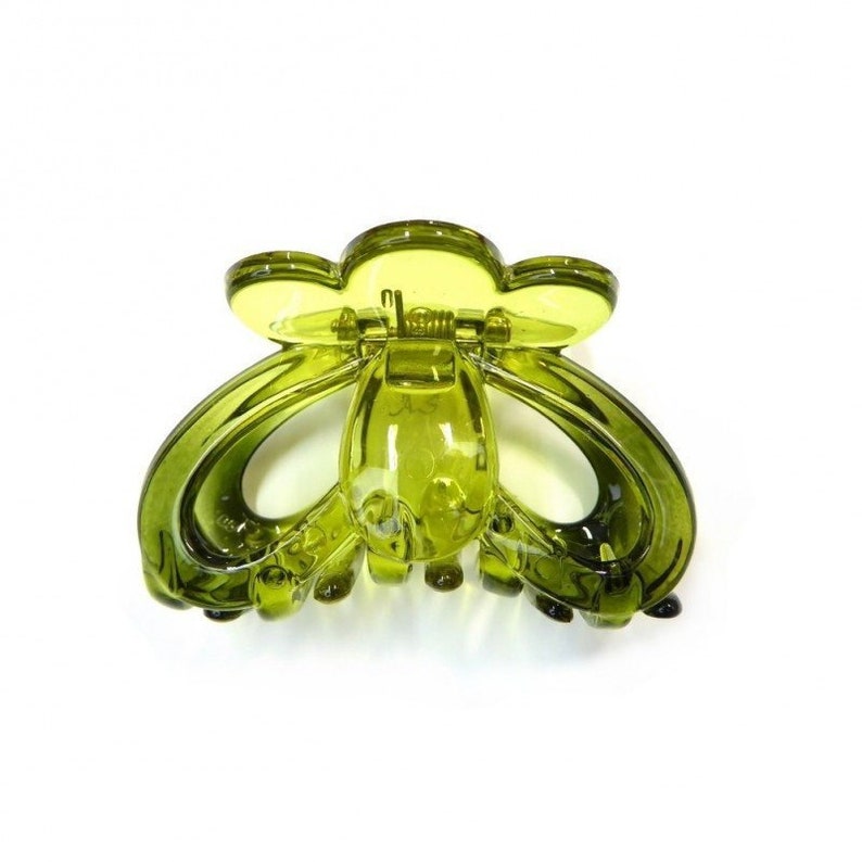 Pince crabe cheveux classique 6.5cm, accessoire cheveux Vert