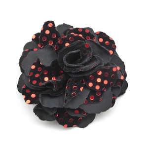 Broche de flores / clipe de flores de veludo 10cm