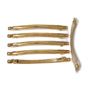 10 long barrettes 10cmx0.6cm &quot;Clip Paris&quot; in gold or silver metal, hair accessory