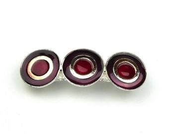 Enamelled metal hair clip, 8cm