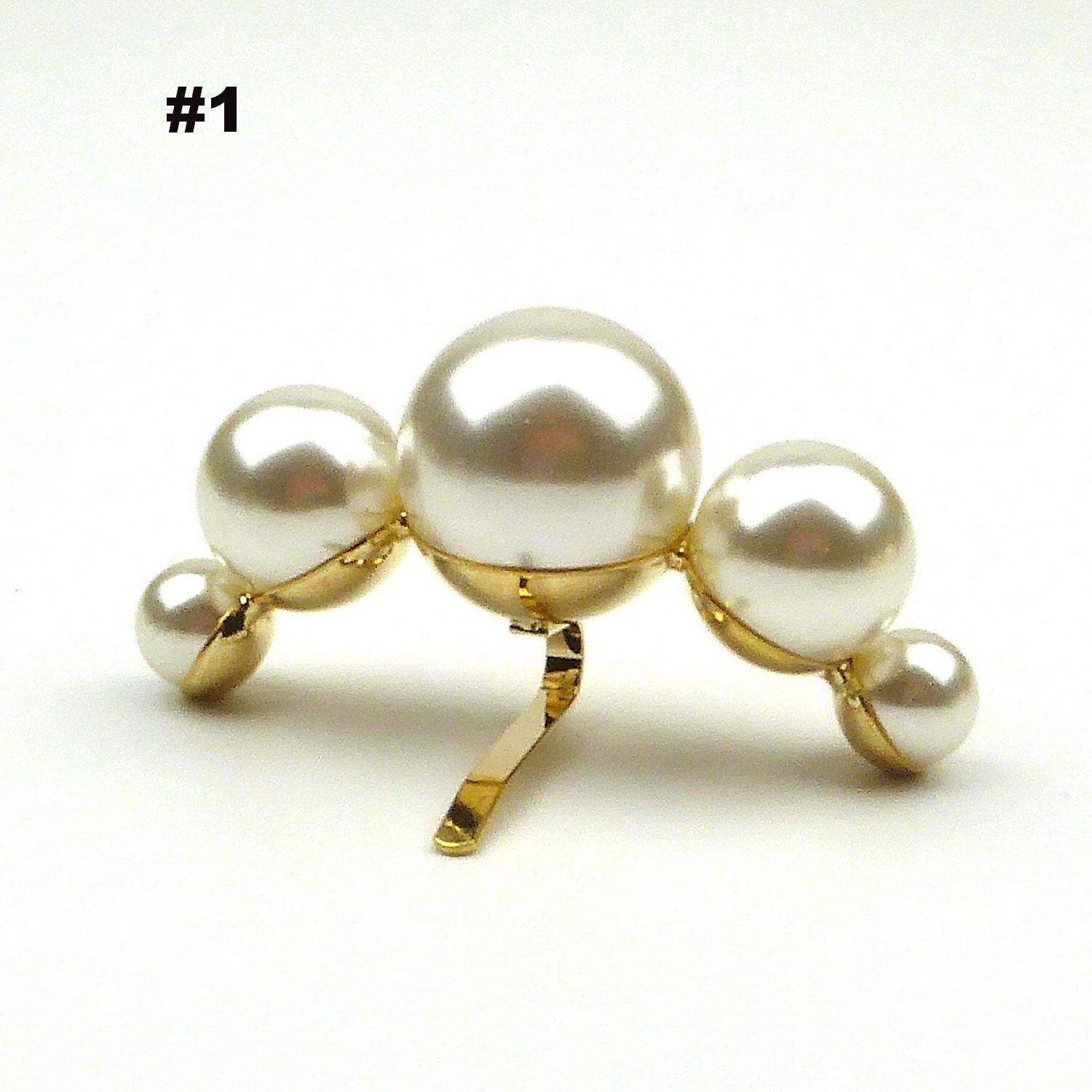 Barrette à cheveux décorative à perles nacrées
