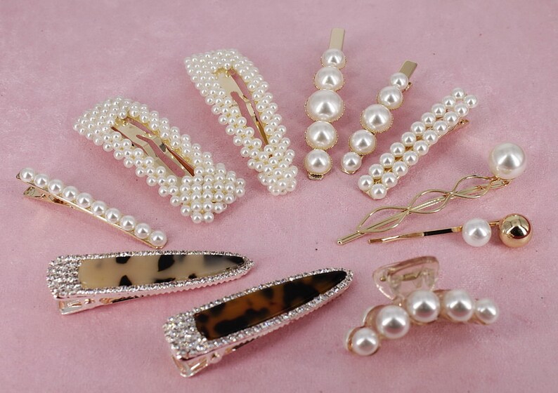 Hair Bar 7.5cm Clip Beads / Hair Clip Beads Click Clack Hair Etsy