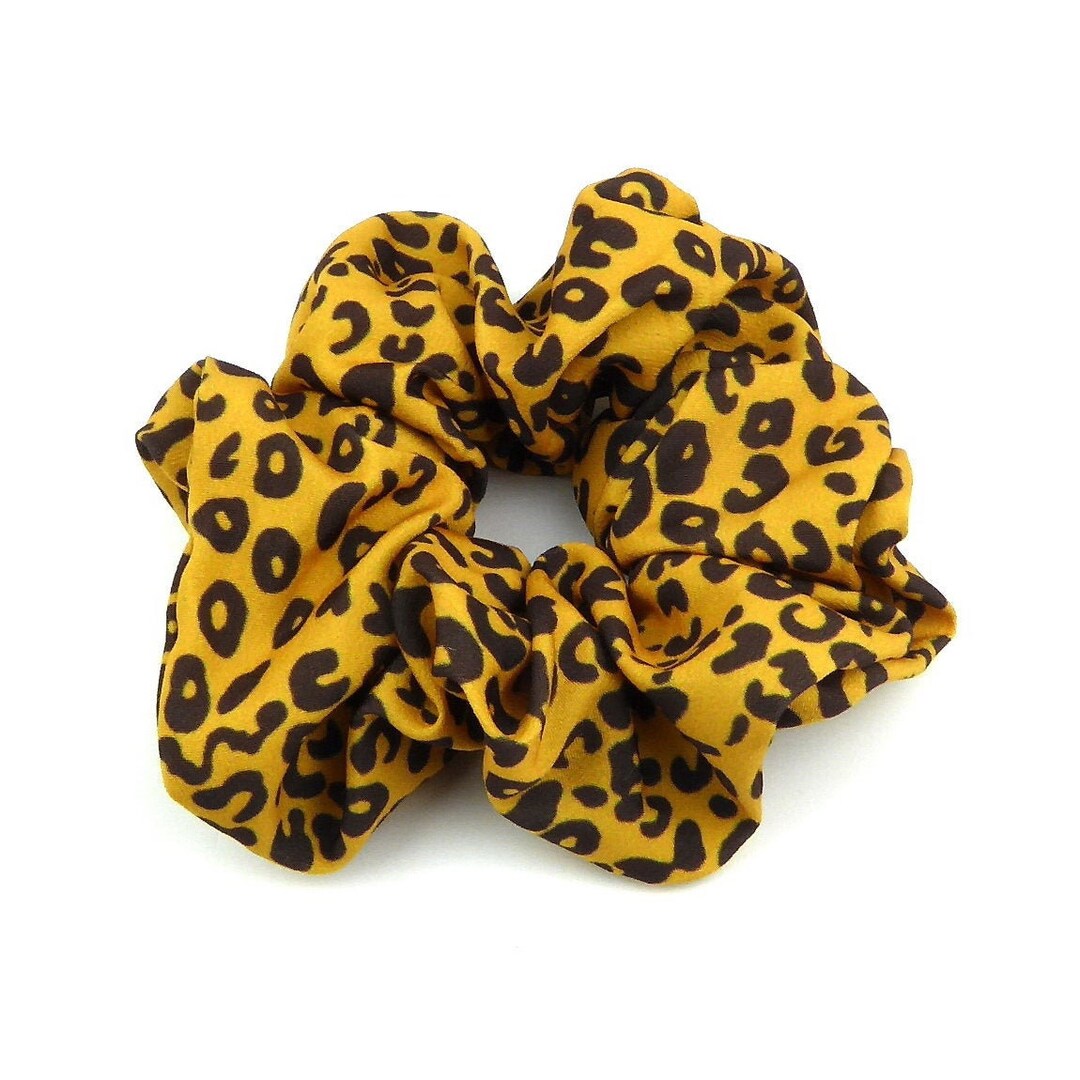 Big Darling Hair Accessory in Satin Fabric Leopard Print 10cm Etsy UK
