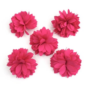 Conjunto de 5 pequeñas flores de tela de satén