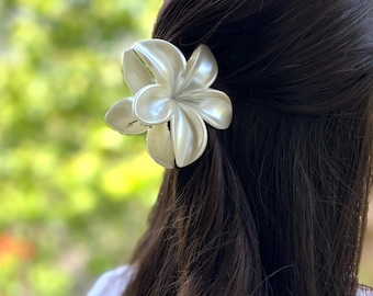 8cm pearly flower hair clip, trendy hair accessory