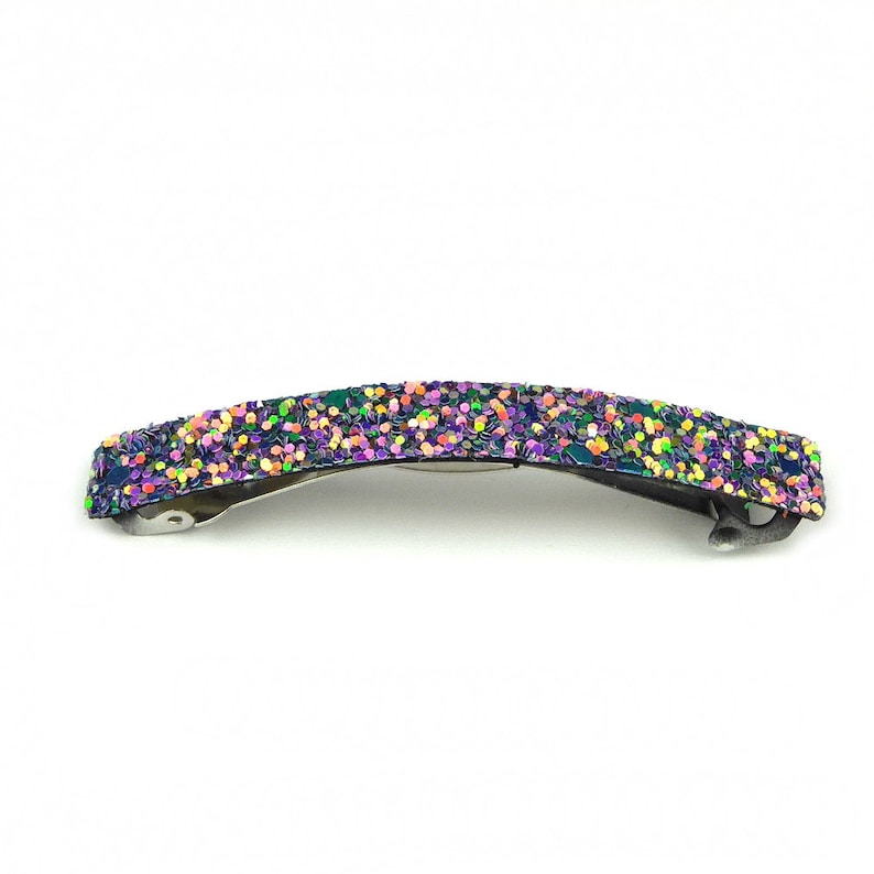 Glitter sequin hair barrette 8.5cm image 5