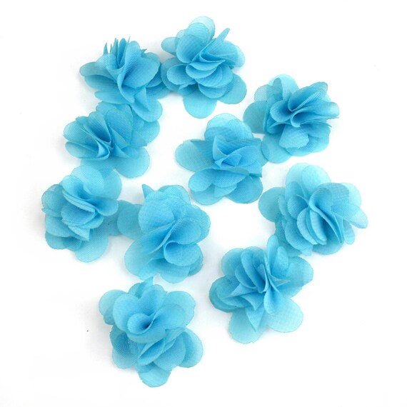 Tissu Ancien Fin - Fond Blanc Avec Petites Fleurs Roses Et Bleues - Occasion, Style Fleuri Vintage