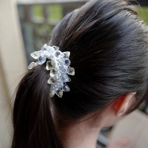 Pulseira de elástico de cabelo ou pérola transparente