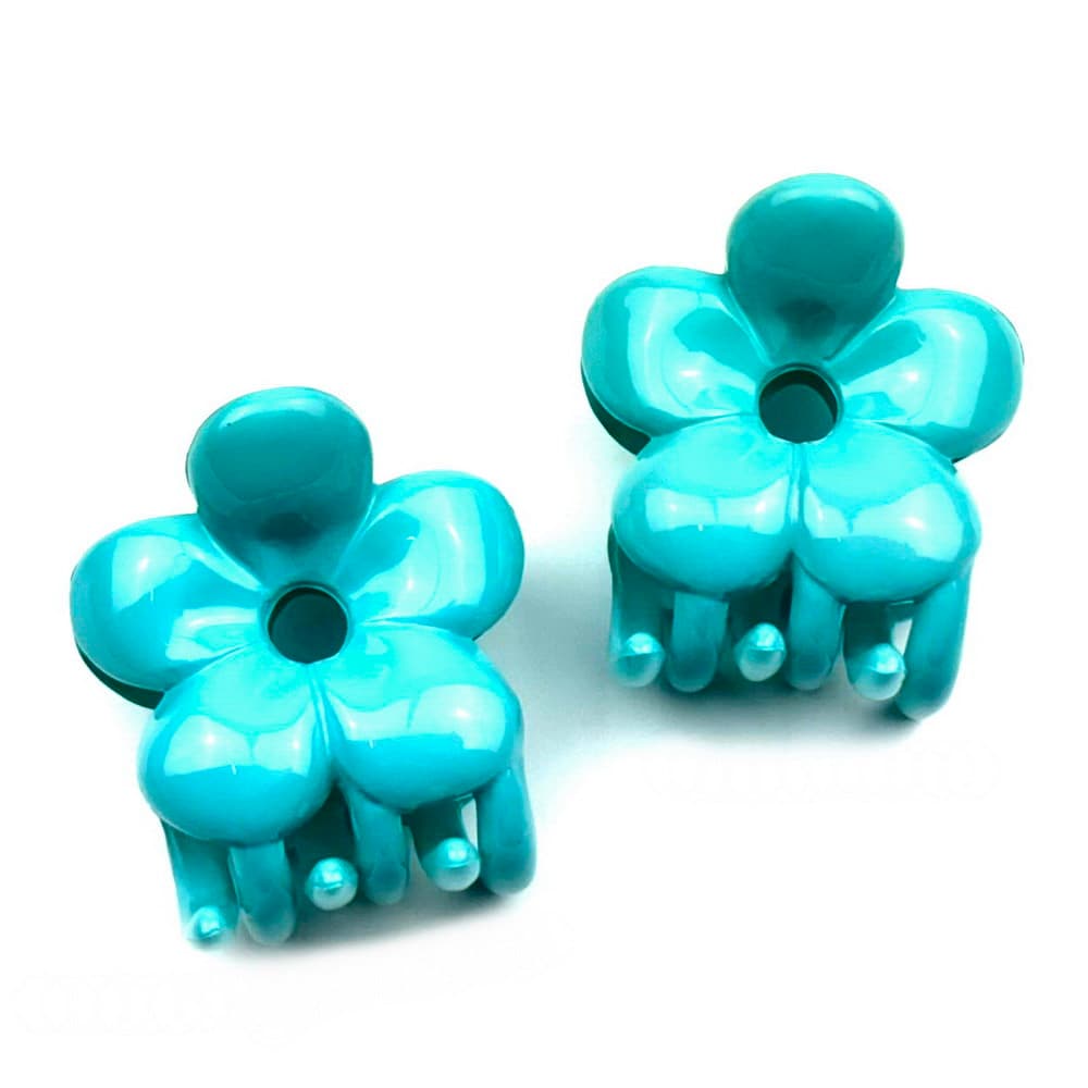 Set of 2 Flower Crab Hair Clips, Hair Accessory, Hairstyle - Etsy
