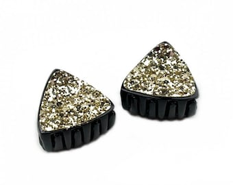 3cm glitter hair clip, set of 2, hair accessory