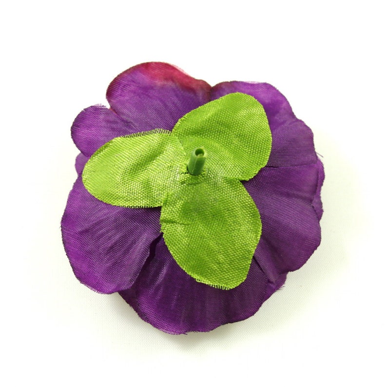 6 Artificial Flowers Without Stem 6cm Violet Etsy