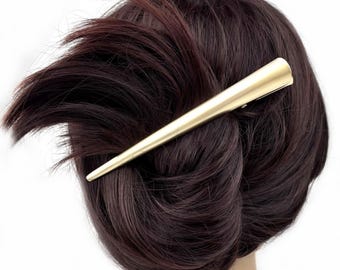 Concorde 13cm hair clip in matte metal