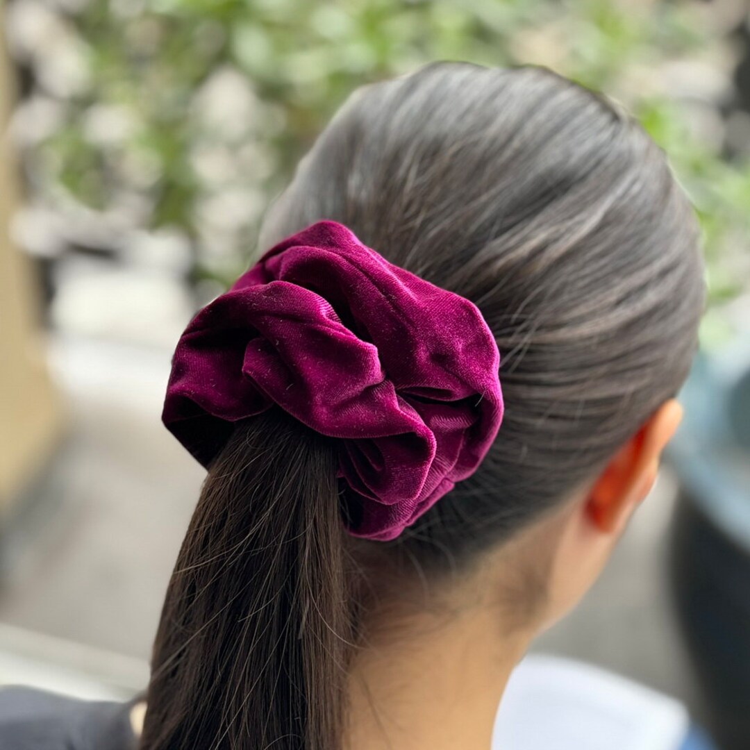 Large Velvet Scrunchie, 13cm, Hair Accessory - Etsy