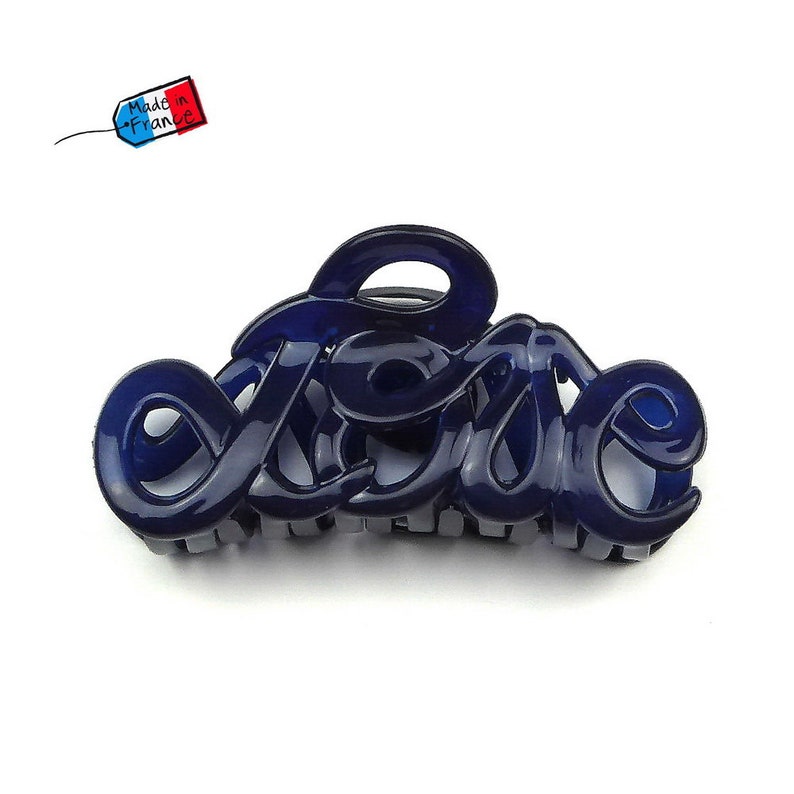 Haarclip Love Made in France 8,5 cm, haaraccessoire Made in France Marine