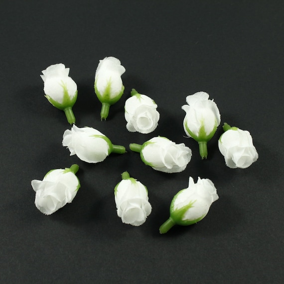 茎のない白いバラのつぼみの花 20 個セット - ホワイト - Etsy 日本