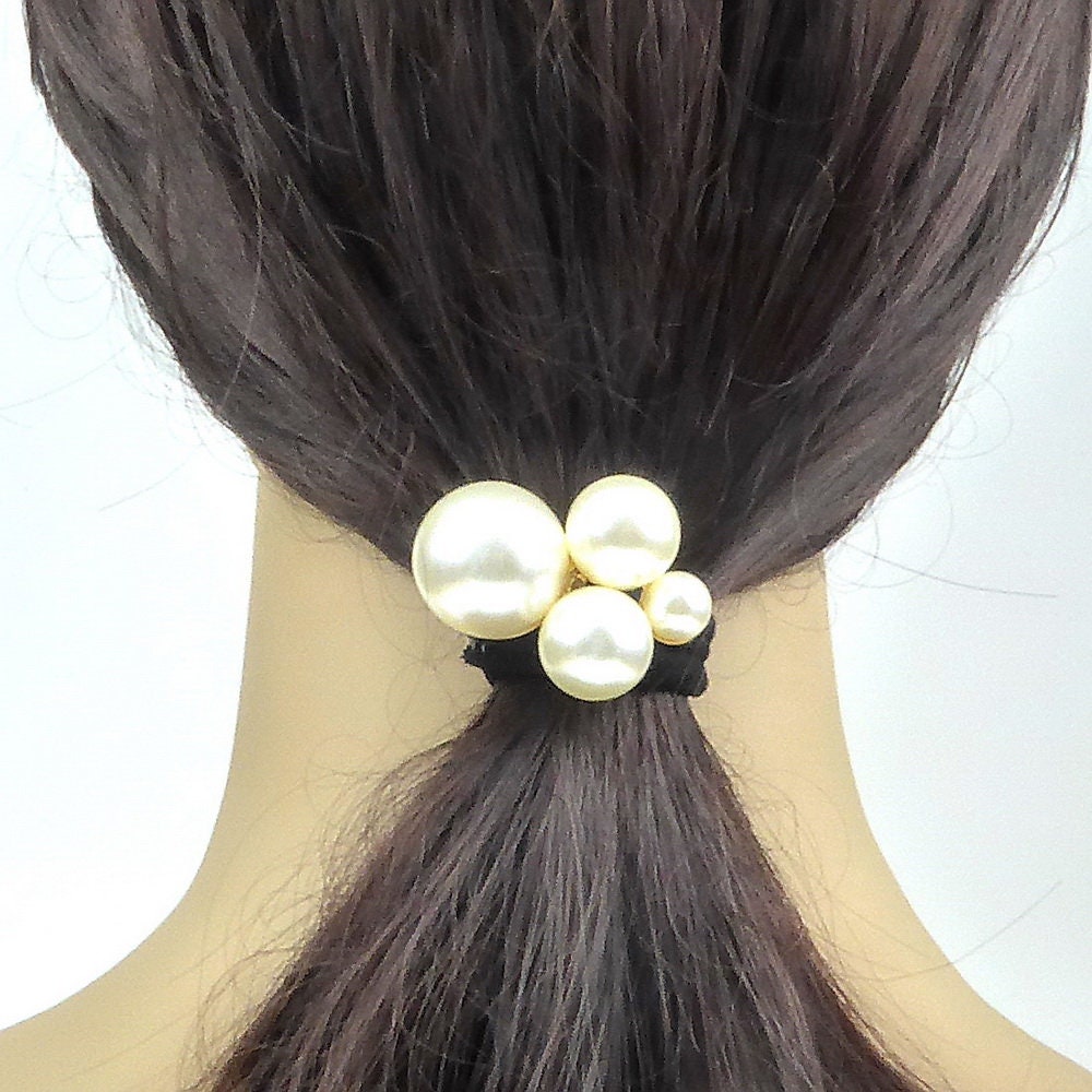 Barrette à cheveux décorative à perles nacrées