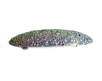 Barrette cheveux ovale 9cm paillettes