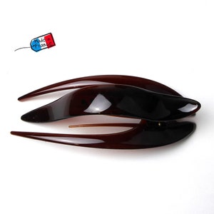 Large flat hair clip Made in France 13cm