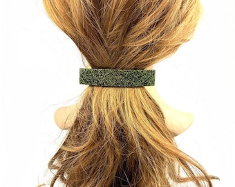 Handmade rectangular hair clip with sequins 9cm, hair accessory