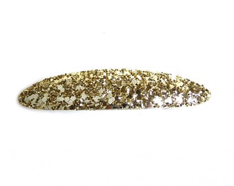 Barrette cheveux ovale 9cm paillettes