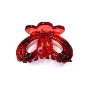 Pince crabe cheveux classique 6.5cm, accessoire cheveux Rouge