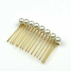 6cm pearl side comb, wedding hairstyle accessory, ceremony