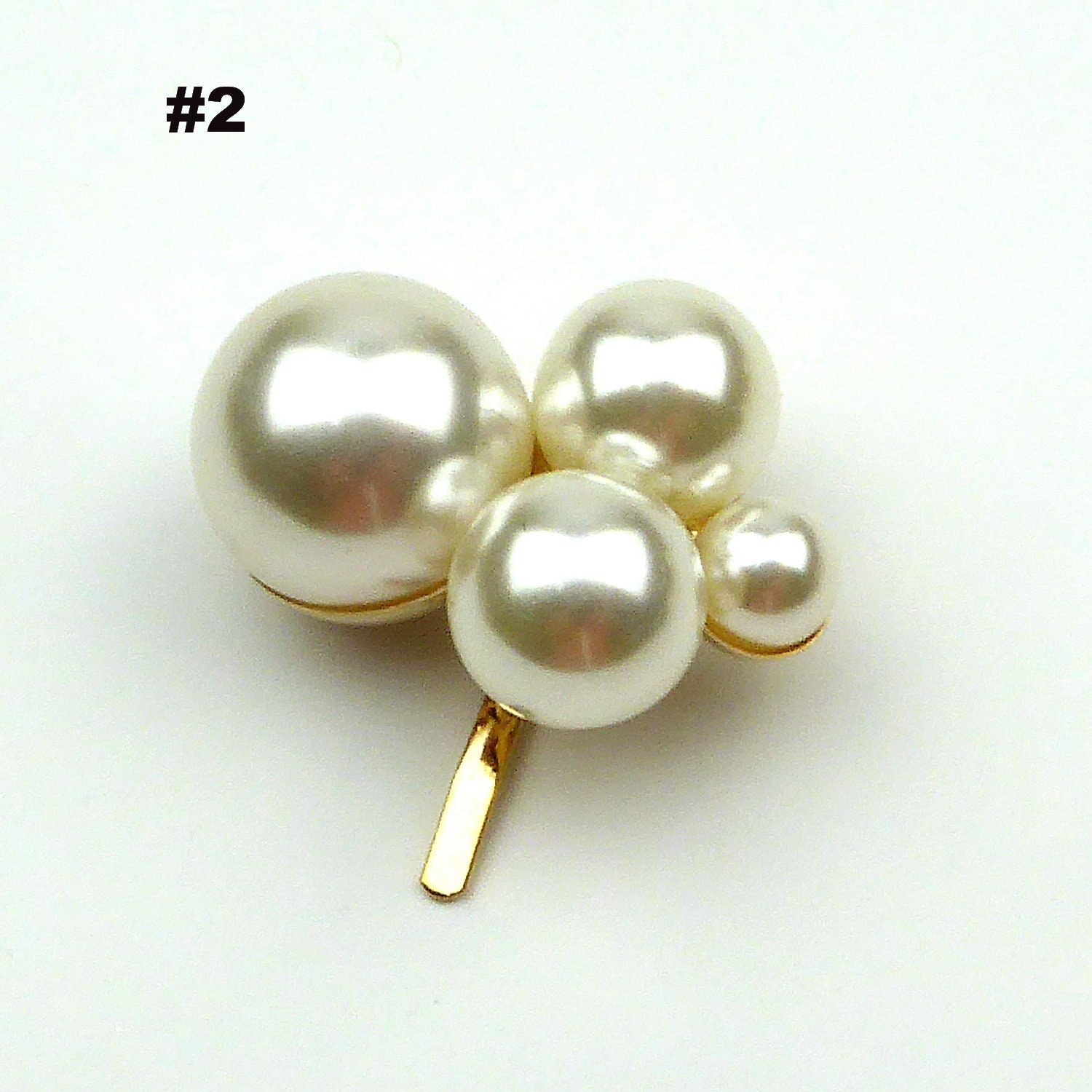 Barrette à cheveux décorative à perles nacrées