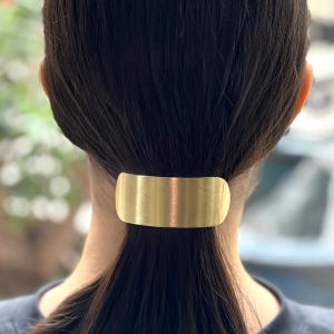 7cm ponytail hair clip, brushed metal hair accessory