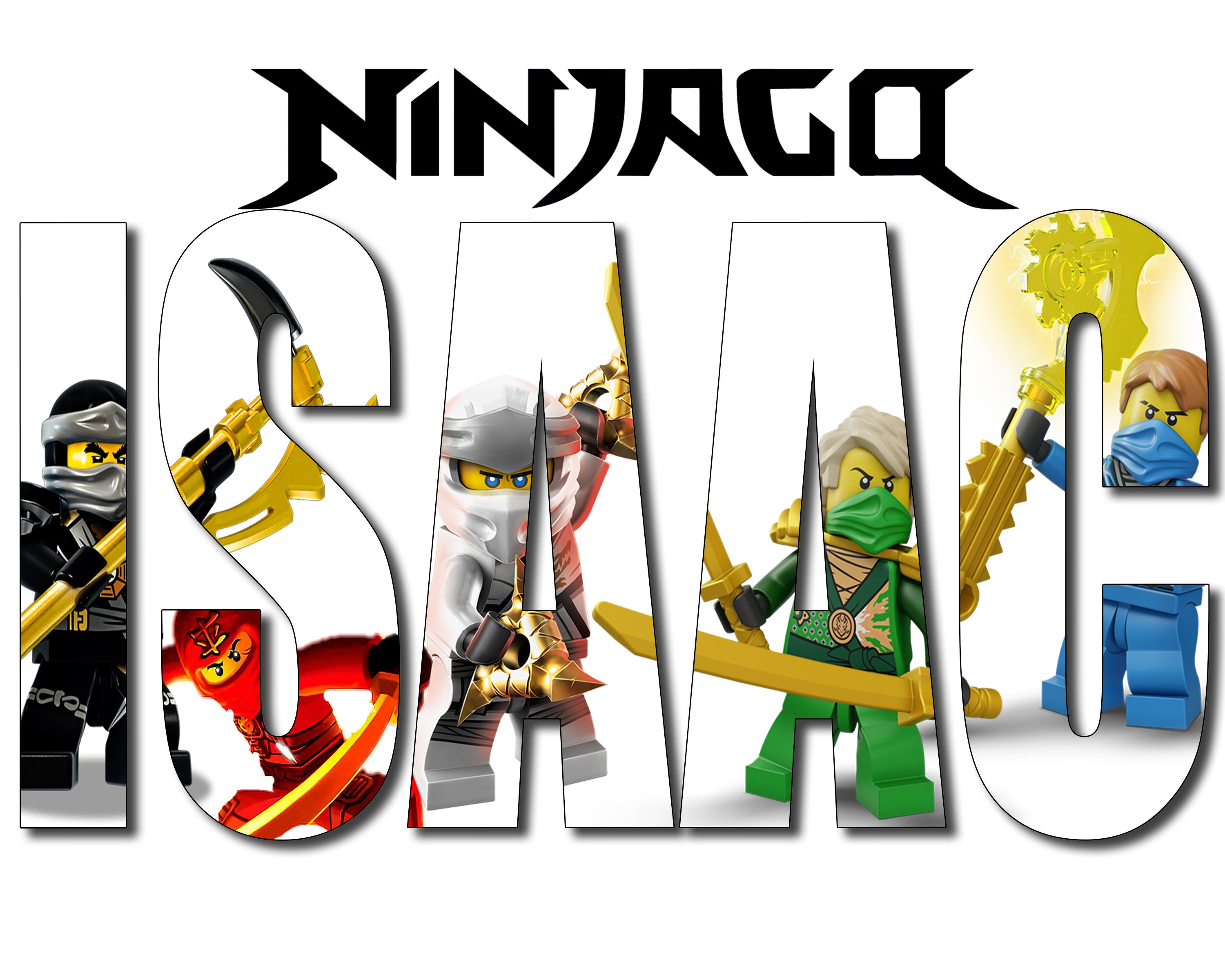 Personalised Ninjago Name Digital Image for Print | Etsy