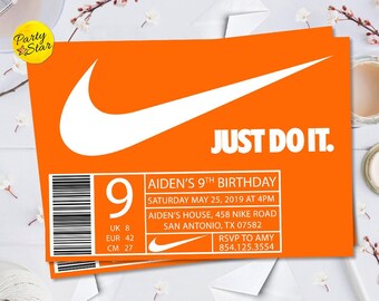 nike baby shower invitations