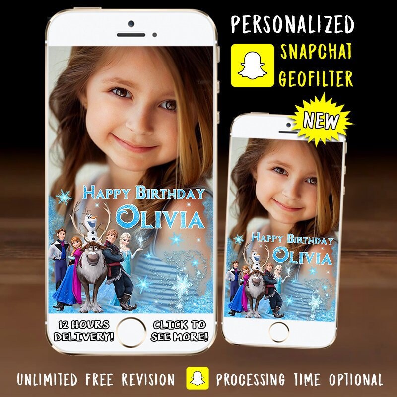 Frozen Snapchat Geofilter Frozen 2 Birthday Party Snapchat - Etsy