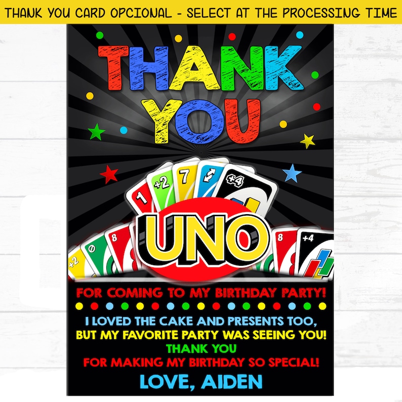uno invitation uno card game birthday party invite free etsy