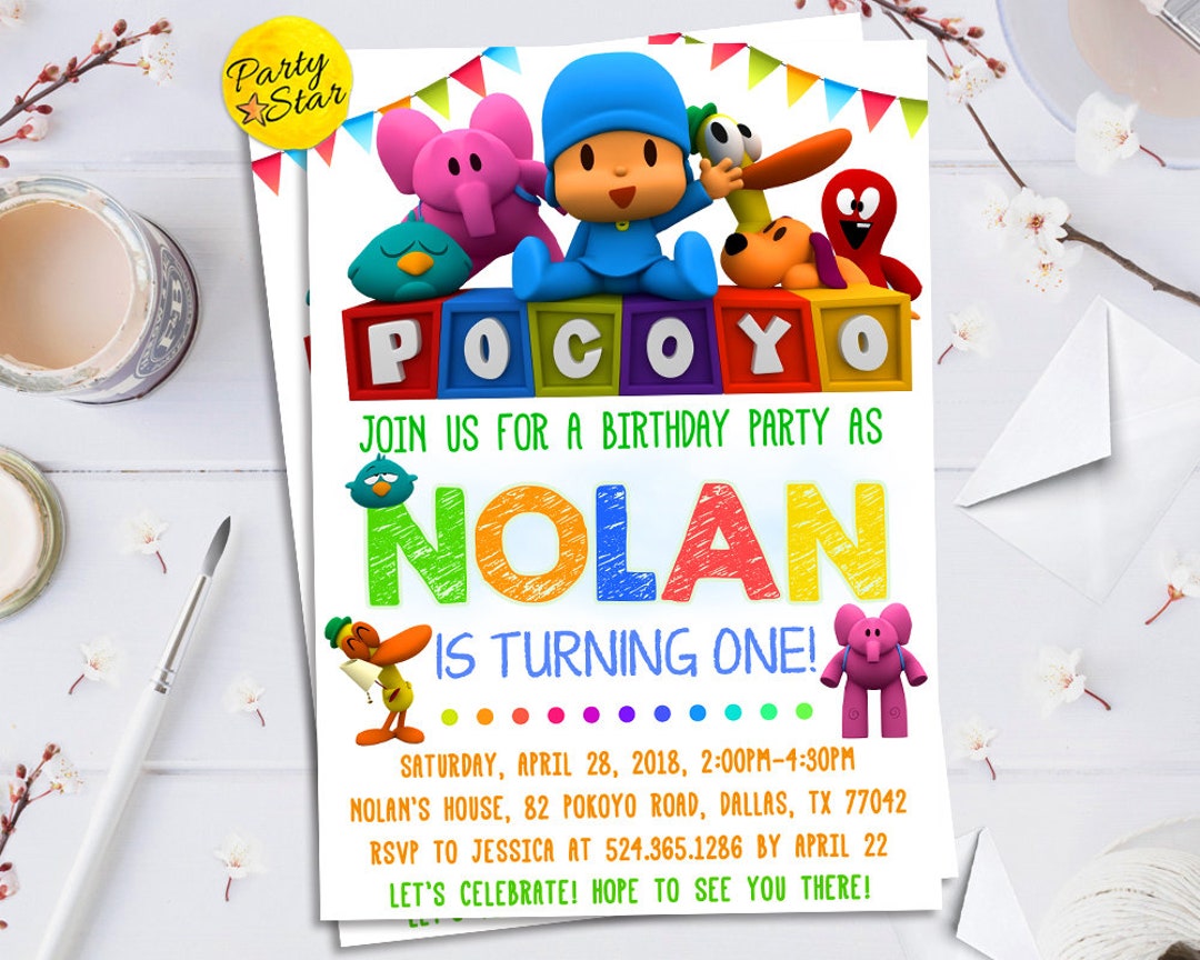 Pocoyo Invitation Pocoyo Birthday Party Invite - Etsy