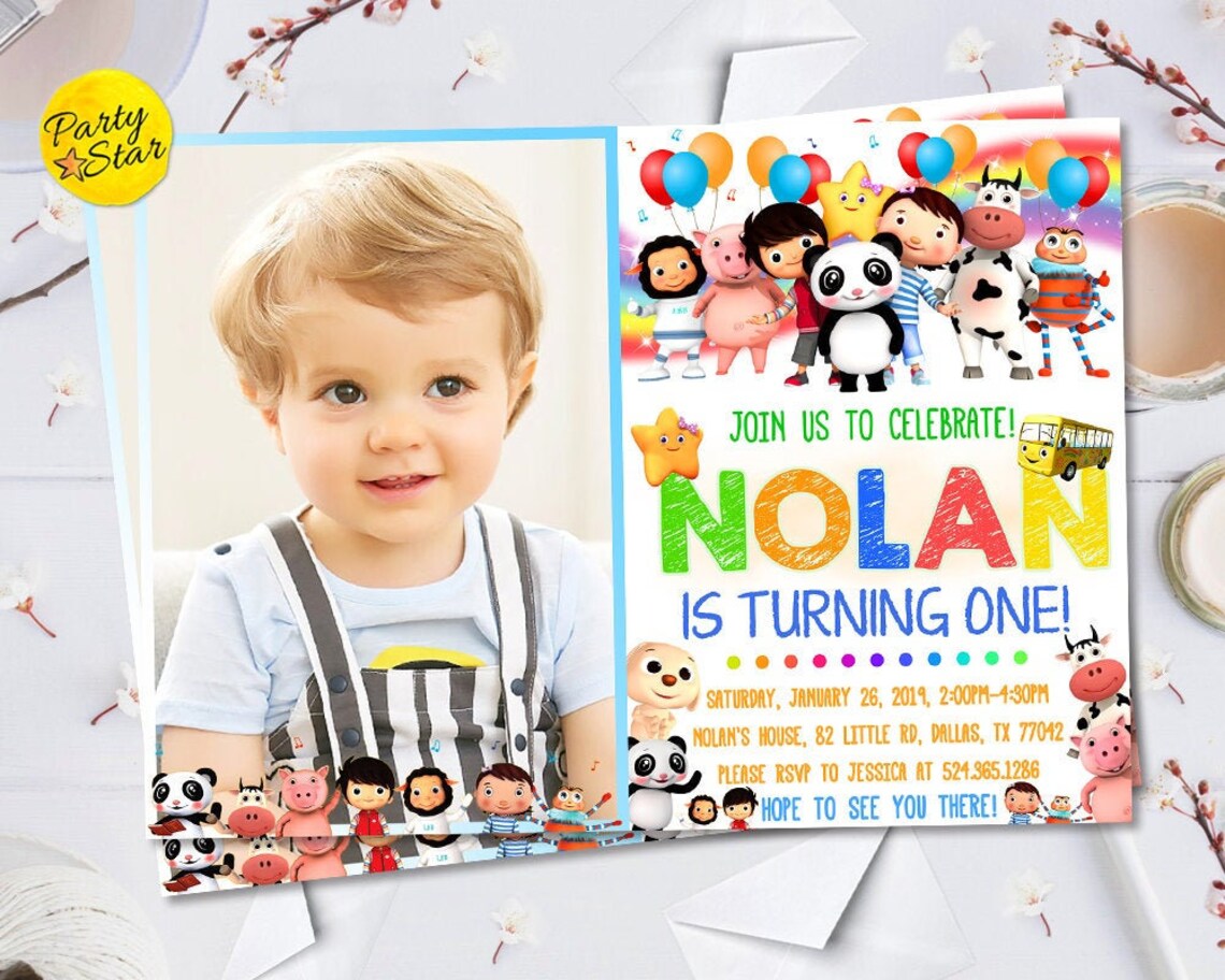 Little Baby Bum Invitation Little Baby Bum Birthday Party Etsy