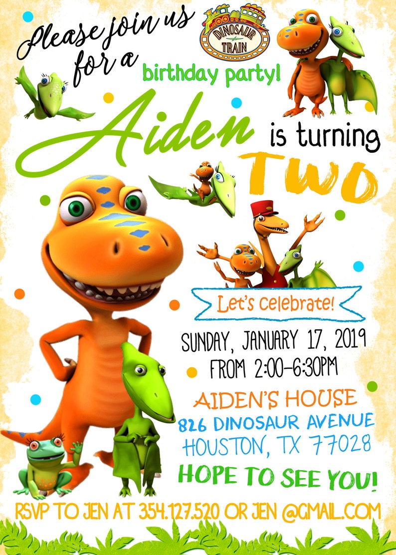Dinosaur Train Invitation Dinosaur Train Birthday Party | Etsy