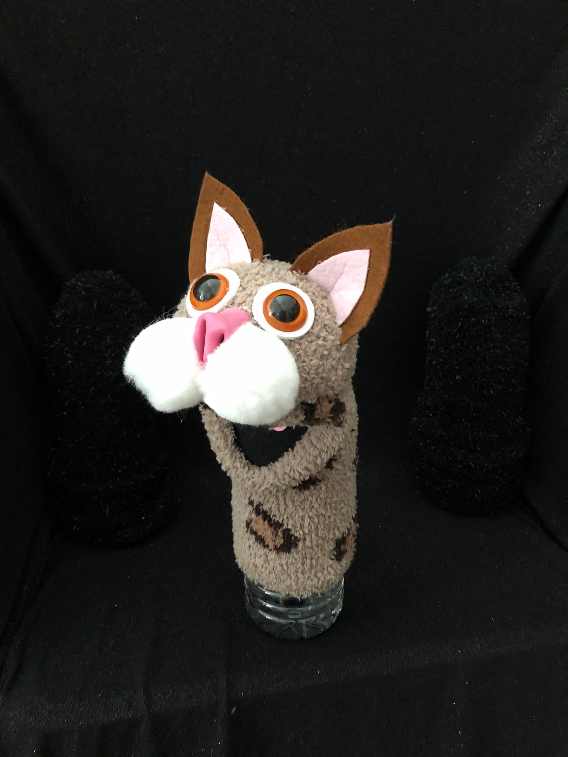 Cat sock puppet Etsy