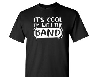 Es genial, estoy con la banda, camiseta de banda de música, camiseta de líder de banda, camiseta de banda escolar, regalo de banda escolar, director de banda escolar