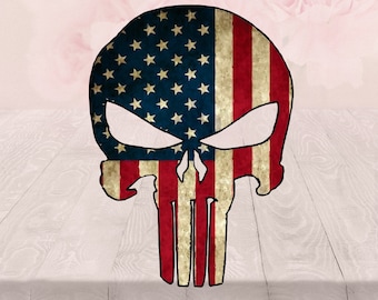 Skull USA-flaggan | Digital PNG "Endast fil" direktnedladdning