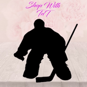 Hockey Player Goalie - ice hockey - Decal Vinyl Sticker Decor