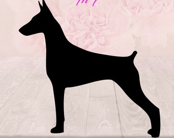 Doberman Pinscher Decal Sticker for windows, computers, flat surface.
