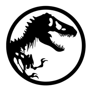 Jurassic, dinosaur, Decal Sticker Tyrannosaurus Rex for windows, computers, flat surface.