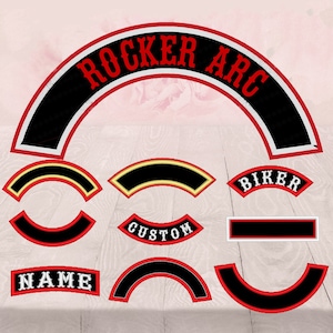 Custom Rocker Biker Embroidered  patch | Iron On or Sew On | Put On Jackets, Blankets, Pillows